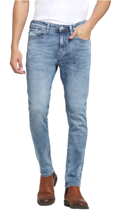 Ankle fit funky denim jeans