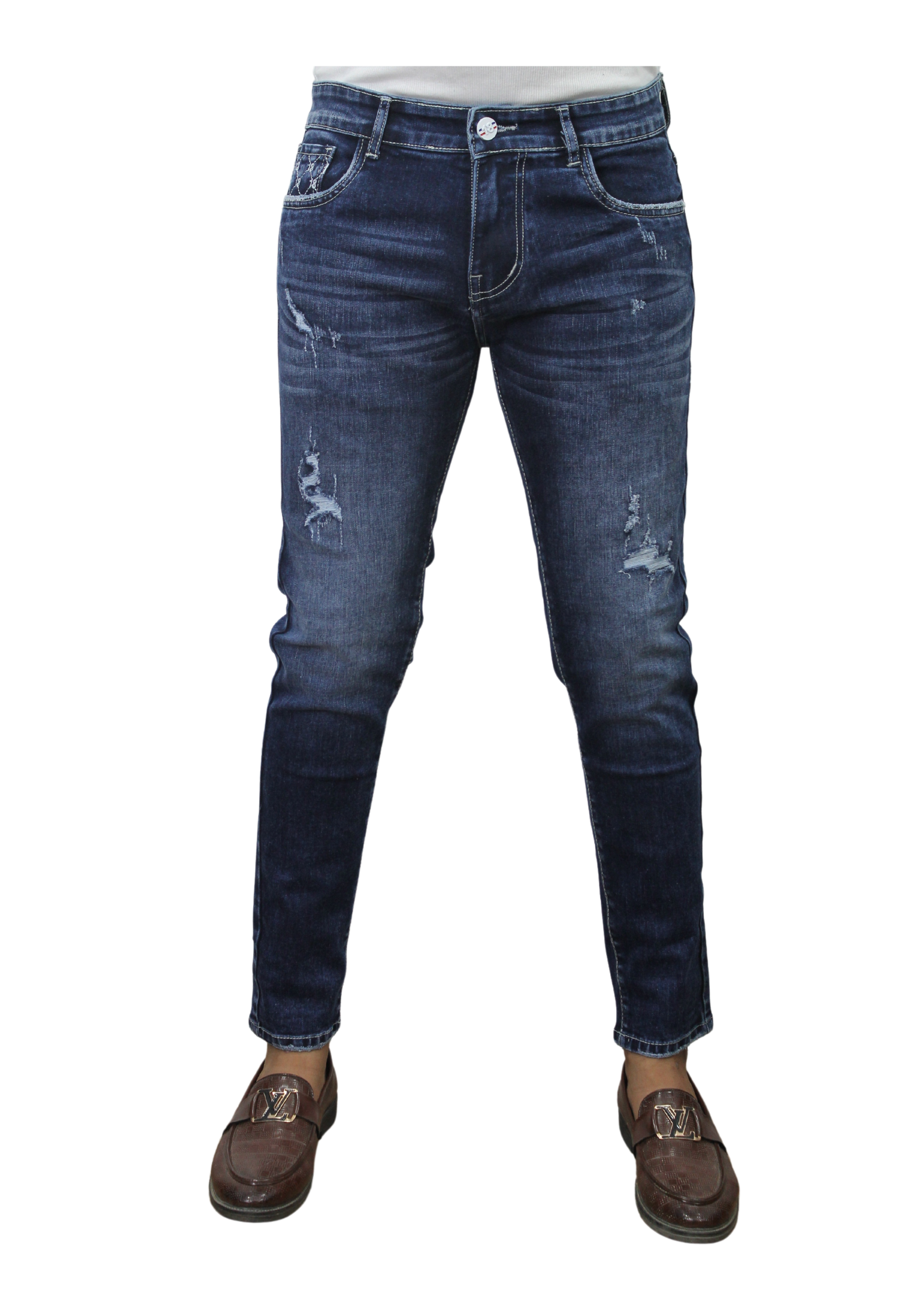 Berry Blue Light Ankle Fit Funky Denim Jeans