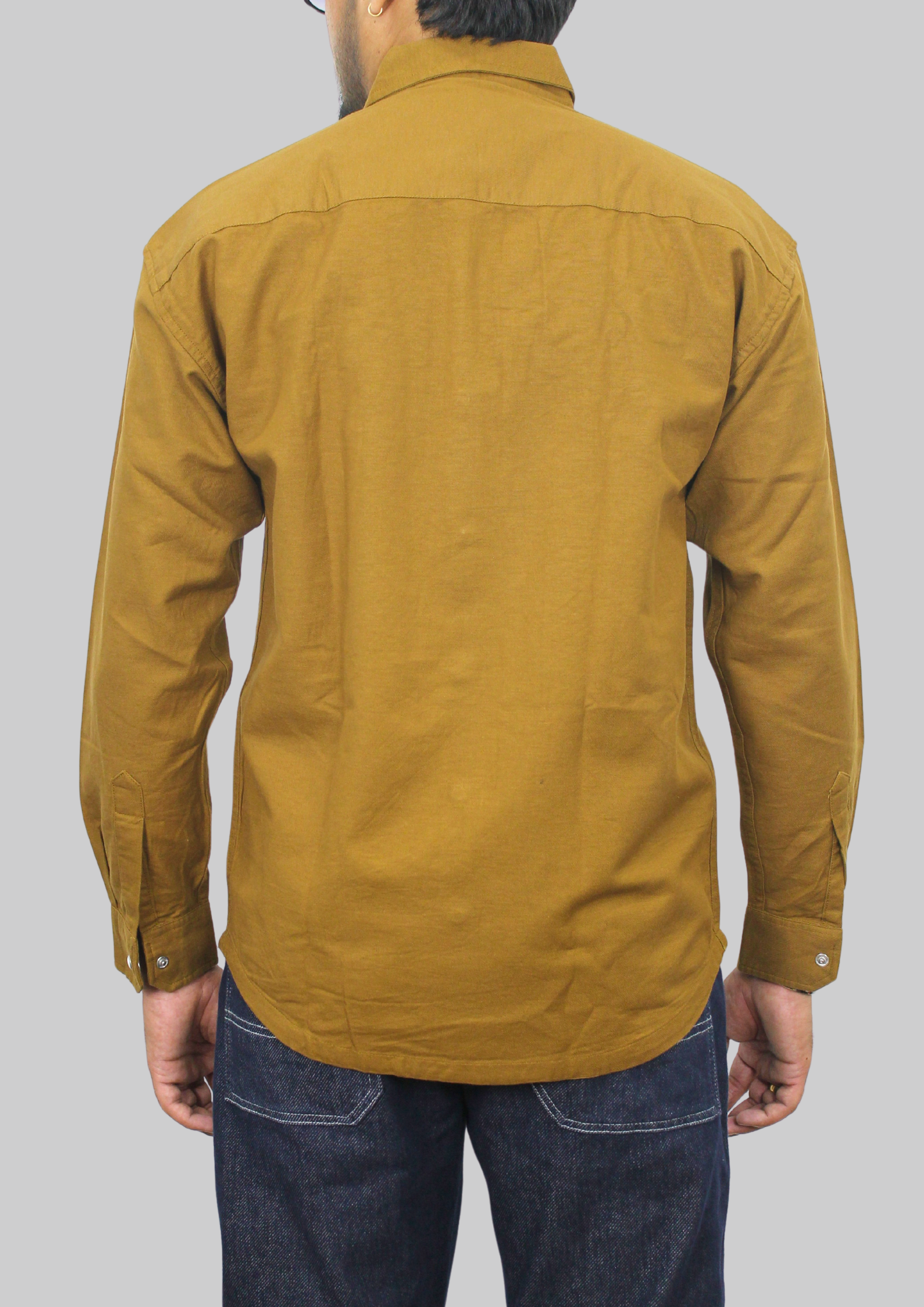 Rust Khakhi Double Pocket Down Shoulder Shirt