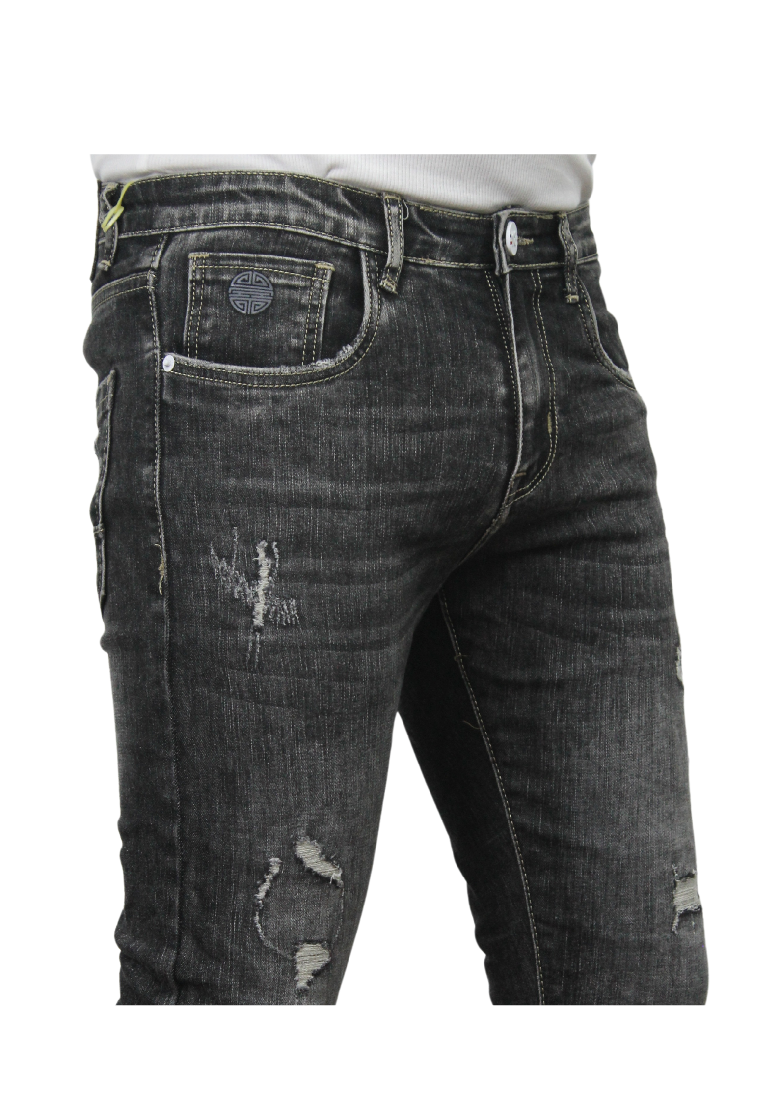 Graphit Gray Light Ankle Fit Funky Denim Jeans