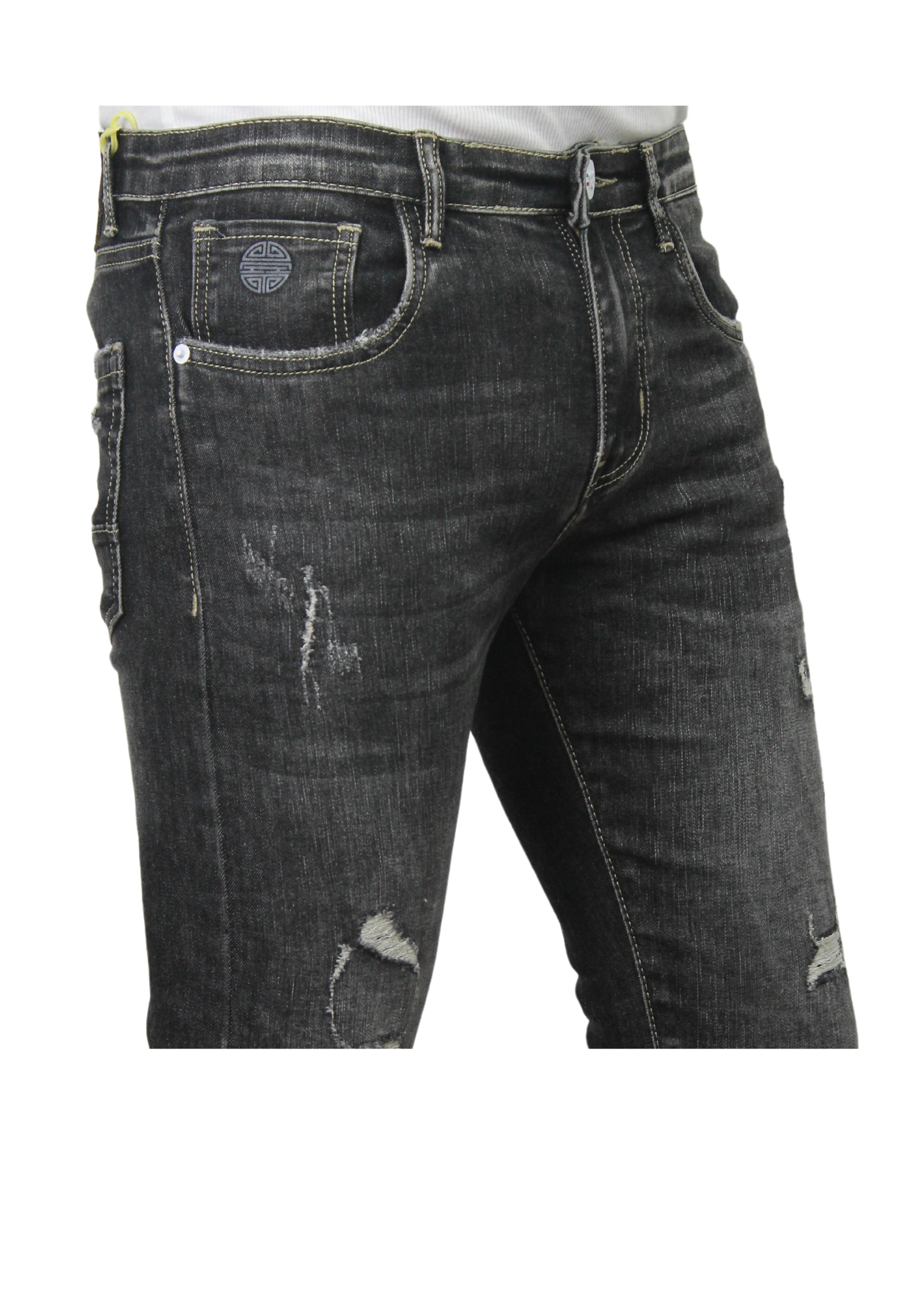 Graphit Gray Dark Ankle Fit Funky Denim Jeans