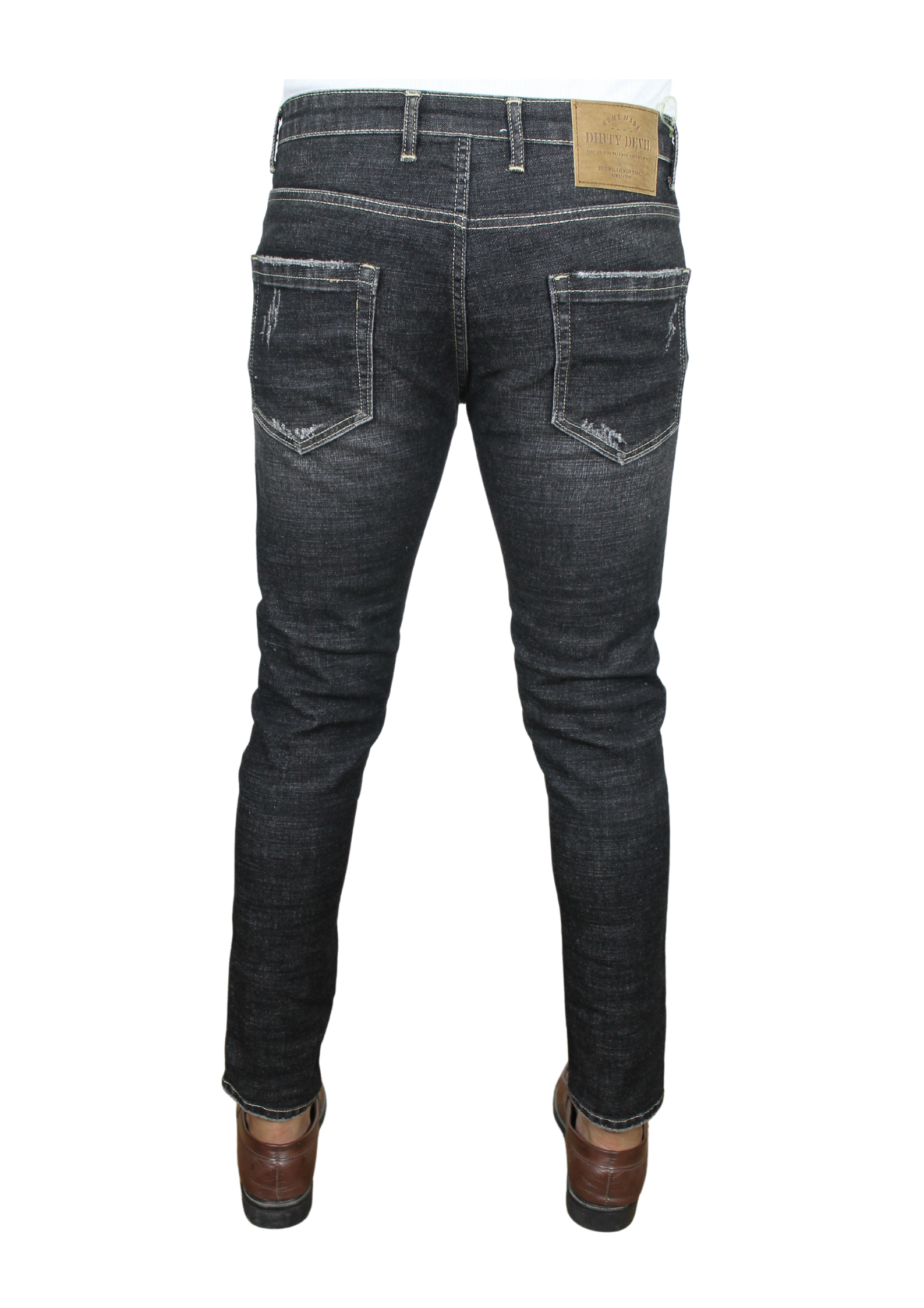 Smooth Charcoel Gray Light Ankle Fit Funky Denim Jeans