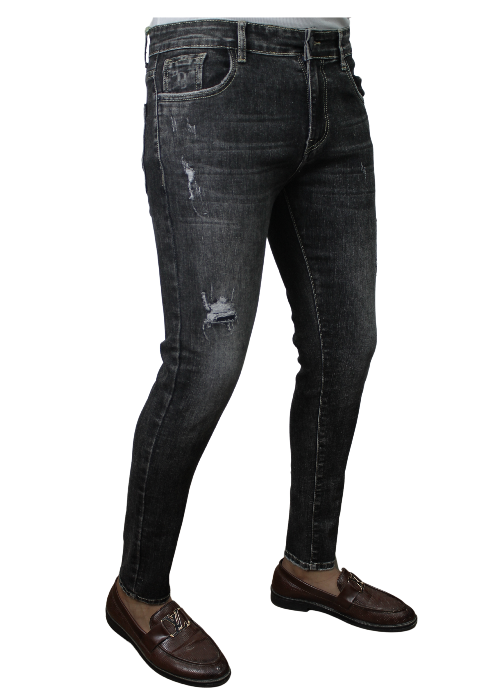 Iron Gray Light Ankle Fit Funky Denim Jeans