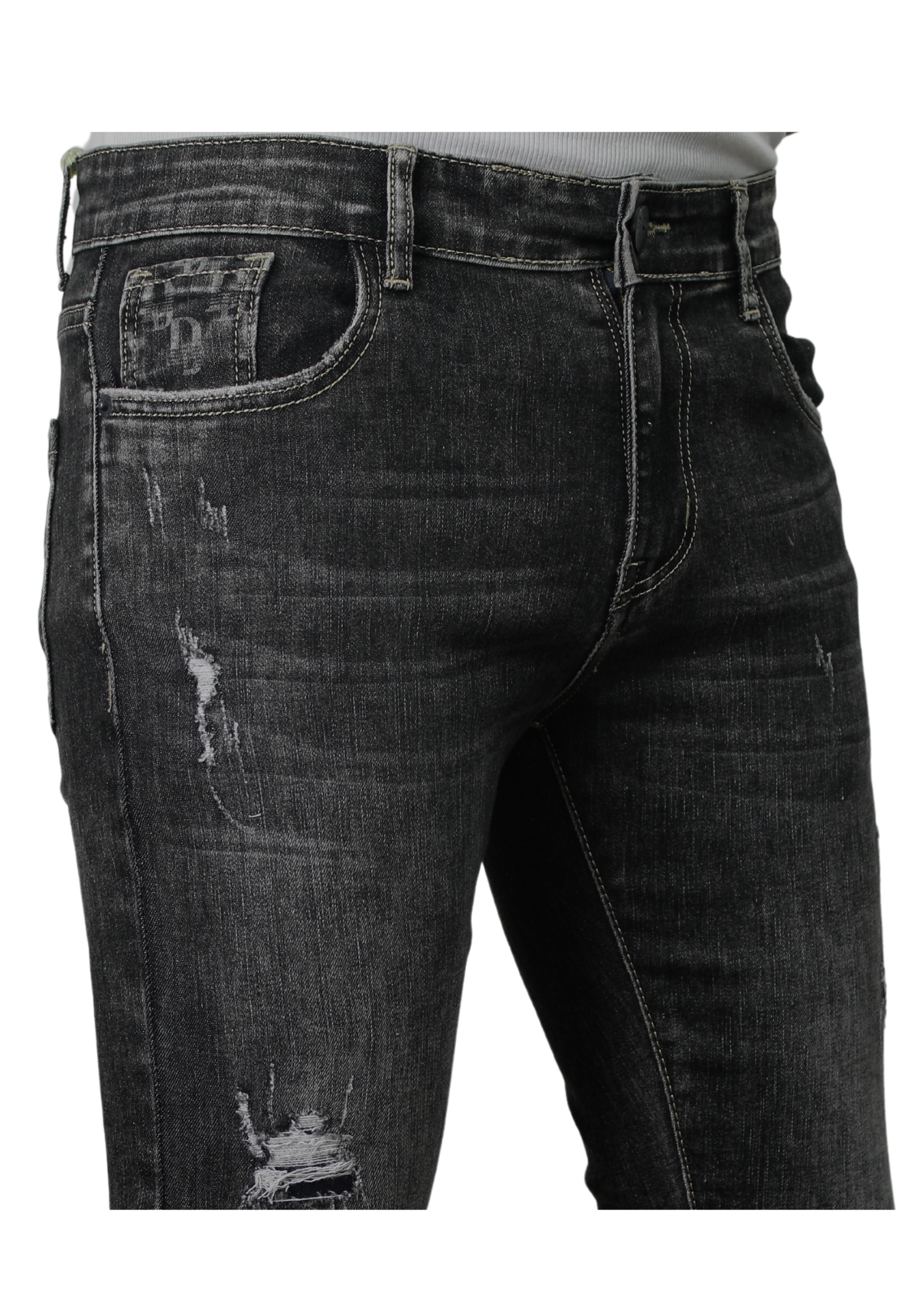 Iron Gray Light Ankle Fit Funky Denim Jeans
