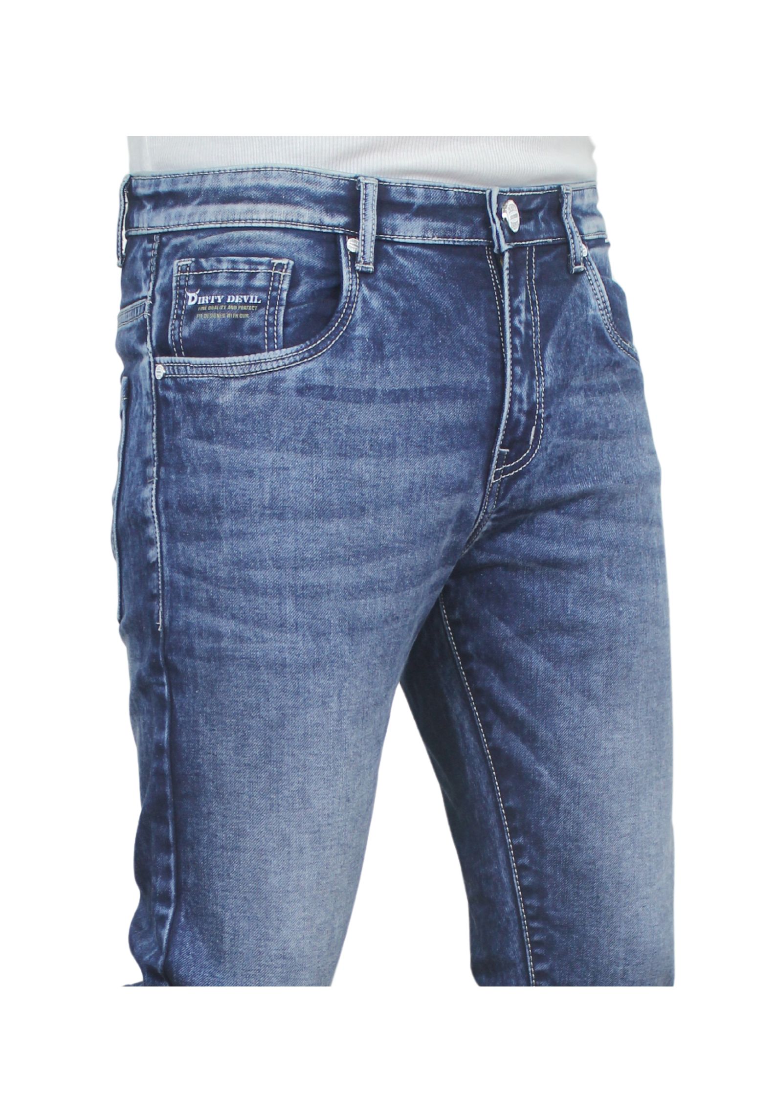 Alaska Light Blue Ankle Fit Basic Denim Jeans